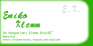 eniko klemm business card